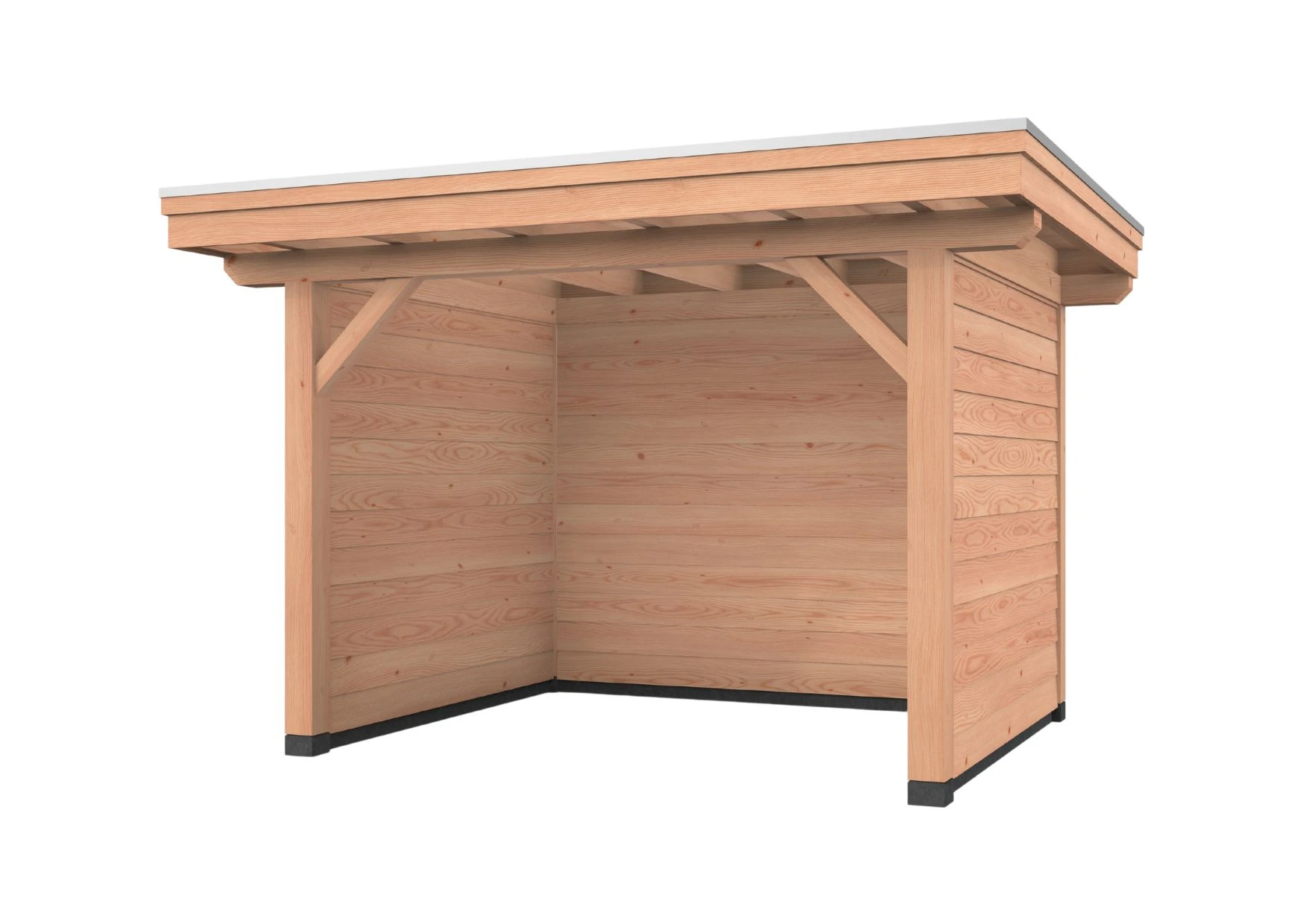 Douglas overkapping, 400 x 300, met achterwand en twee zijwanden, Westwood Vrijbuiter - Afbeelding 1